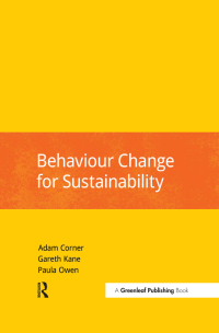 Imagen de portada: Behaviour Change for Sustainability 1st edition 9781909293946