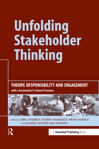Cover image: Unfolding Stakeholder Thinking 1st edition 9781874719526