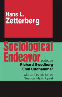 Cover image: Sociological Endeavor 1st edition 9781560003809