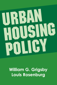 Cover image: Urban Housing Policy 1st edition 9781412848442