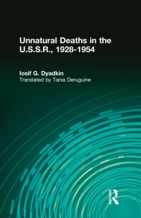صورة الغلاف: Unnatural Deaths in the U.S.S.R. 1st edition 9781138540118
