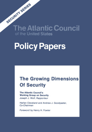 Cover image: The Growing Dimensions of Security 1st edition 9780878557400