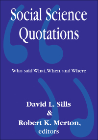 Cover image: Social Science Quotations 1st edition 9781138532977