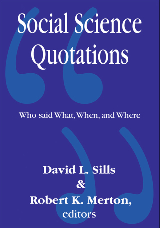 Imagen de portada: Social Science Quotations 1st edition 9781138532977