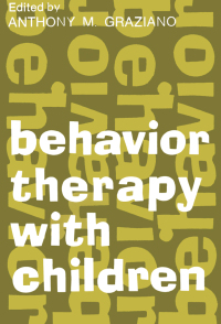Cover image: Behavior Therapy with Children 1st edition 9780202308623