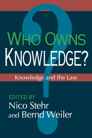 Imagen de portada: Who Owns Knowledge? 1st edition 9781138517950
