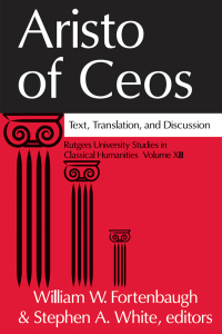 صورة الغلاف: Aristo of Ceos 1st edition 9780765802835