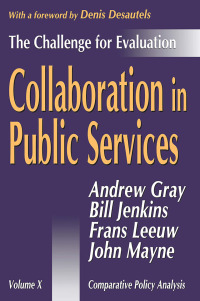 Imagen de portada: Collaboration in Public Services 1st edition 9780765801838