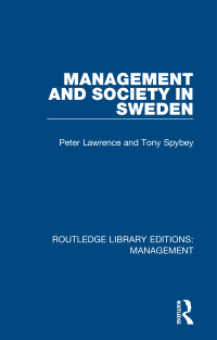 صورة الغلاف: Management and Society in Sweden 1st edition 9781138573048