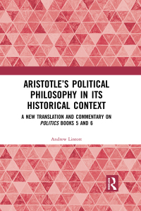 Imagen de portada: Aristotle’s Political Philosophy in its Historical Context 1st edition 9781138570719