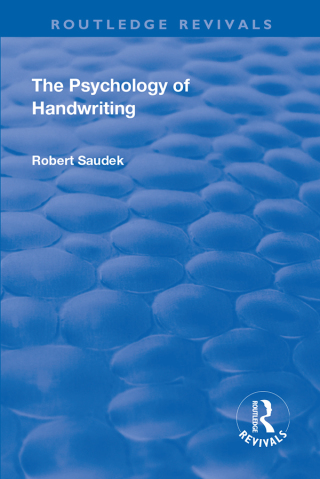 Cover image: Revival: The Psychology of Handwriting (1925) 1st edition 9781138550995
