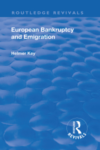 Imagen de portada: Revival: European Bankruptcy and Emigration (1924) 1st edition 9781138557550