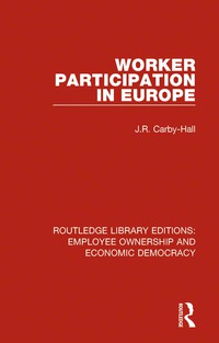 表紙画像: Worker Participation in Europe 1st edition 9781138560482