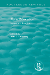 Imagen de portada: Rural Education (1991) 1st edition 9781138501225