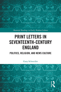 Cover image: Print Letters in Seventeenth‐Century England 1st edition 9780367667078