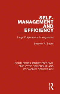 Cover image: Self-Management and Efficiency 1st edition 9781138309838