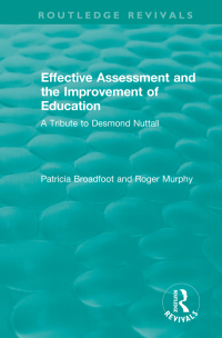 Imagen de portada: Effective Assessment and the Improvement of Education 1st edition 9781138301276