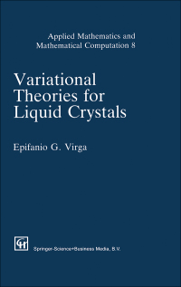 صورة الغلاف: Variational Theories for Liquid Crystals 1st edition 9780367449063