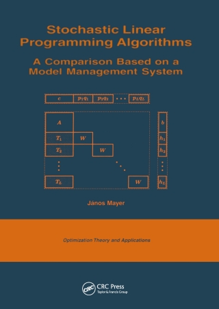 Cover image: Stochastic Linear Programming Algorithms 1st edition 9789056991449