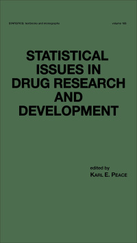 صورة الغلاف: Statistical Issues in Drug Research and Development 1st edition 9780824782900