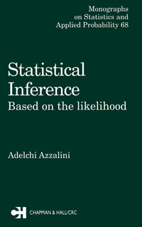 表紙画像: Statistical Inference Based on the likelihood 1st edition 9780412606502