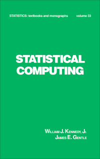 Cover image: Statistical Computing 1st edition 9780824768980