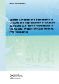 Imagen de portada: Spatial Variation and Seasonality in Growth and Reproduction of Enhalus Acoroides (L.f.) Royle Populations in the Coastal Waters Off Cape Bolinao, NW Philippines 1st edition 9789054104124