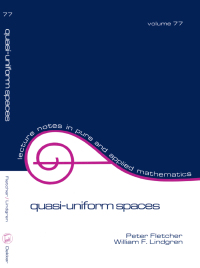 Imagen de portada: Quasi-Uniform Spaces 1st edition 9781138430358
