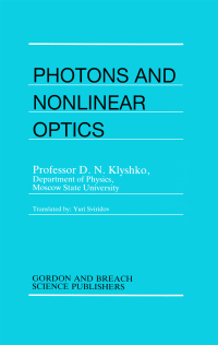 Imagen de portada: Photons Nonlinear Optics 1st edition 9782881246692