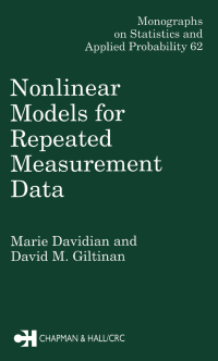 صورة الغلاف: Nonlinear Models for Repeated Measurement Data 1st edition 9780412983412