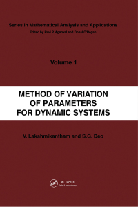 Cover image: Method of Variation of Parameters for Dynamic Systems 1st edition 9780367455774