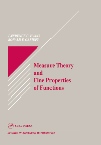 Titelbild: Measure Theory and Fine Properties of Functions 1st edition 9780849371578
