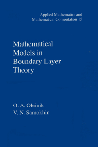 Imagen de portada: Mathematical Models in Boundary Layer Theory 1st edition 9780367826086