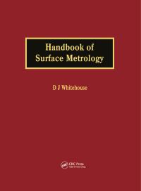Titelbild: Handbook of Surface Metrology 1st edition 9780750300391
