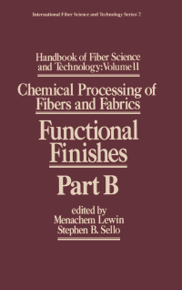 Omslagafbeelding: Handbook of Fiber Science and Technology Volume 2 1st edition 9780824771188