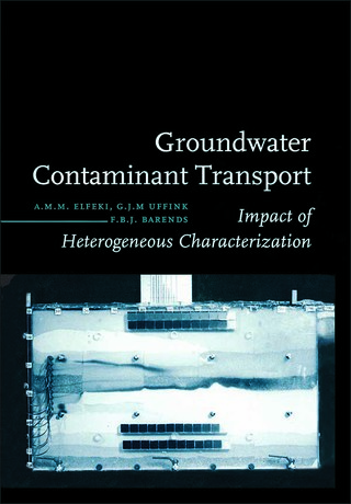 Imagen de portada: Groundwater Contaminant Transport 1st edition 9789054106654