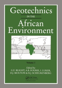 Cover image: Geotechnics in the African Environment, volume 1 1st edition 9789054100089