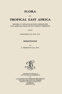 Cover image: Flora of Tropical East Africa - Boraginaceae (1991) 1st edition 9789061913542