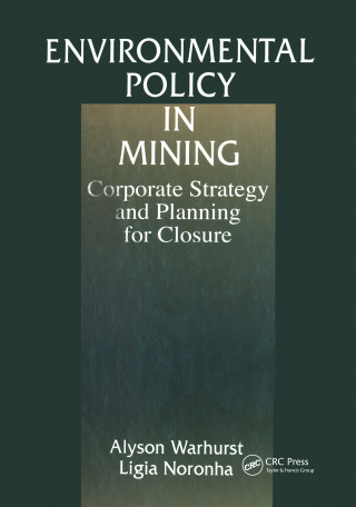 Cover image: Environmental Policy in Mining 1st edition 9781566703659