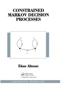 Cover image: Constrained Markov Decision Processes 1st edition 9780849303821