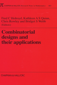 Omslagafbeelding: Combinatorial Designs and their Applications 1st edition 9780849306594