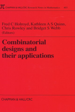 صورة الغلاف: Combinatorial Designs and their Applications 1st edition 9780849306594