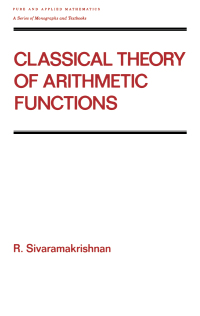 Cover image: Classical Theory of Arithmetic Functions 1st edition 9780824780814