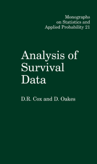 Imagen de portada: Analysis of Survival Data 1st edition 9780412244902