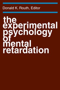 Cover image: The Experimental Psychology of Mental Retardation 1st edition 9780202308883