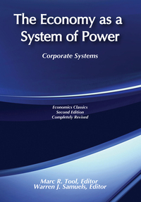 Cover image: The Economy as a System of Power 2nd edition 9780887387586