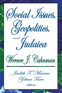 Titelbild: Social Issues, Geopolitics, and Judaica 1st edition 9781138514706