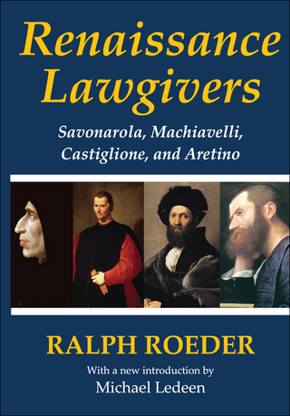 Imagen de portada: Renaissance Lawgivers 1st edition 9781412818247