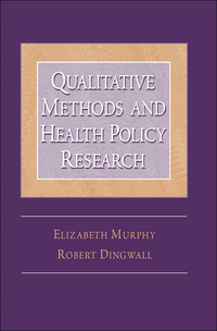 صورة الغلاف: Qualitative Methods and Health Policy Research 1st edition 9780202307107