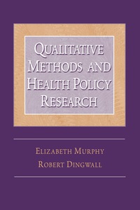 Cover image: Qualitative Methods and Health Policy Research 1st edition 9780202307107
